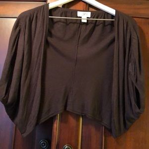 LOFT brown sleeveless Bolero size Large